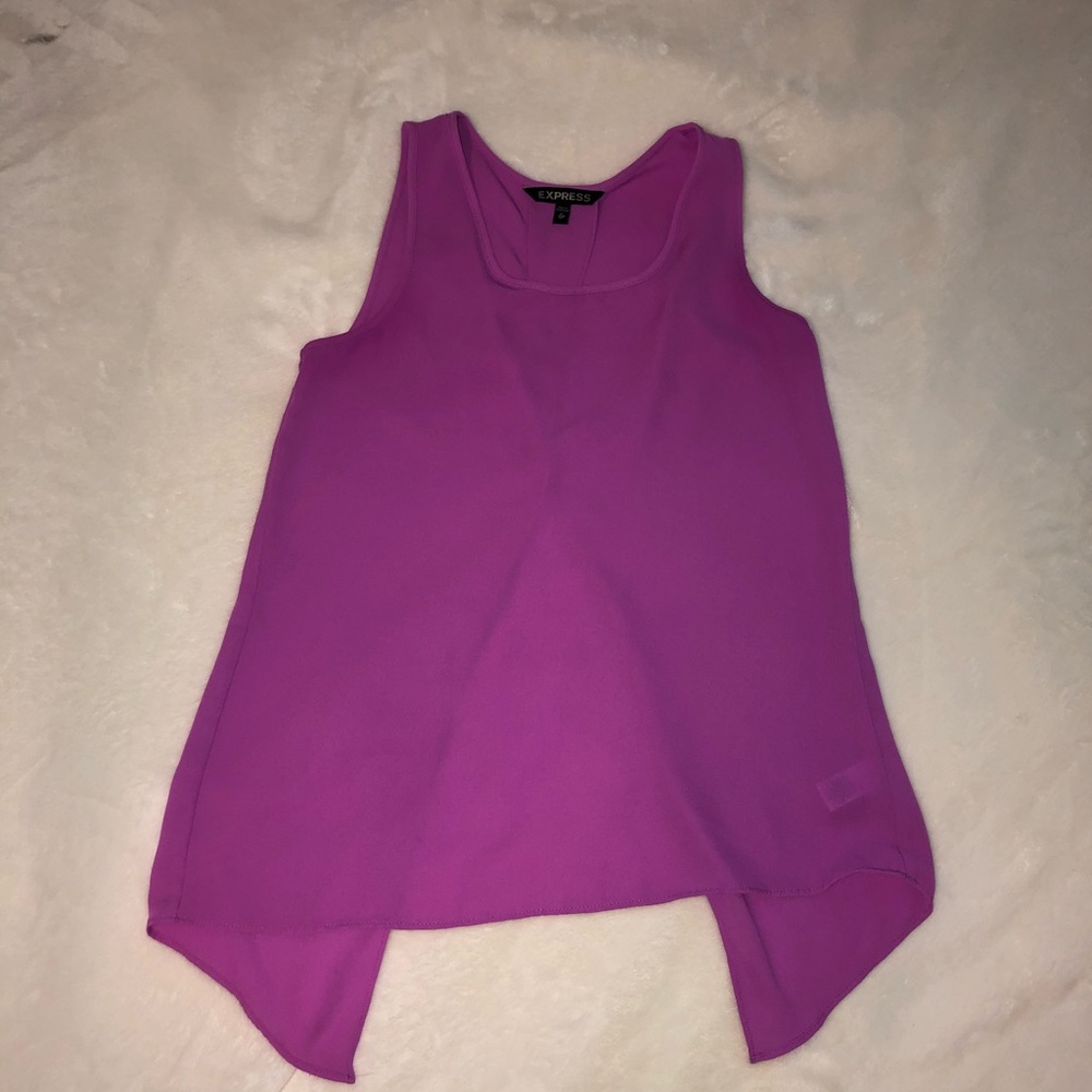 Pink/purple high low tank top express